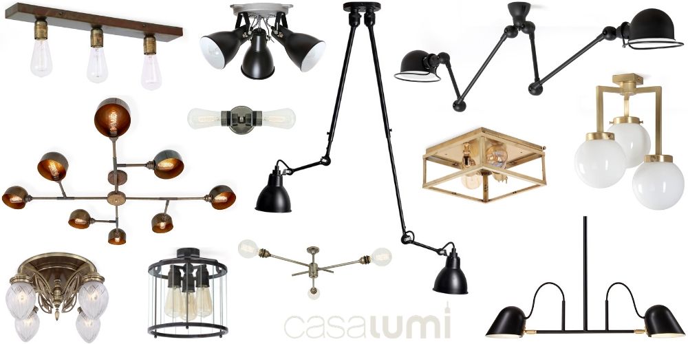 Multi-light ceiling fixtures