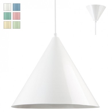TRIGON spitze Kegel-Pendelleuchte aus Stahlblech, Ø 20-40 cm von Bolich, Bild 1: Geometrische Anmutung: die gleichwinklige Kegelform derr Pendelleuchte TRIGON