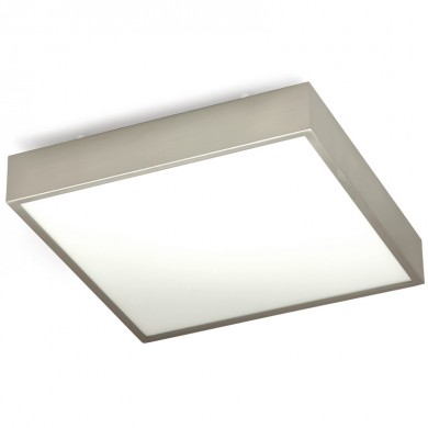 KARREE Quadratische Deckenleuchte mit IP44 10/18/30/40 cm von Edition Casa Lumi, Bild 1: Ideale Deckenleuchte für das Bad: KARREE Modell 3, Nickel satiniert
