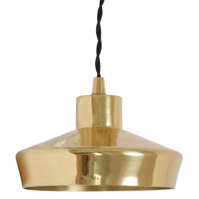 Kleine Pendellampe aus Messing SPLENDID Ø 16 cm von Aire Lighting, Bild 1: Die kleine Pendellampe mit Ø 16 cm, hier in der Ausführung „Messing poliert“