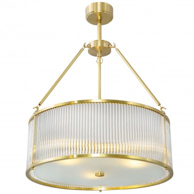 Prächtige Hängeleuchte mit Kristall-Stäben MIAMI, Ø 50 cm von Art Nouveau Lamps, Bild 1: Die exklusive Hängeleuchte mit Kristall-Stäbchen lässt den Raum erstrahlen