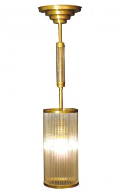 Schmale Stab-Deckenleuchte mit Glasstäbcheneinsatz PETIO IV von Art Nouveau Lamps, Bild 1