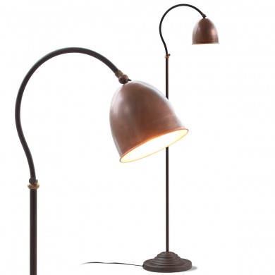GARDE Stehlampe mit kleinem Kupferschirm von Breda Leuchten, Bild 1: Stehlampe mit kleinem Kupferschirm
