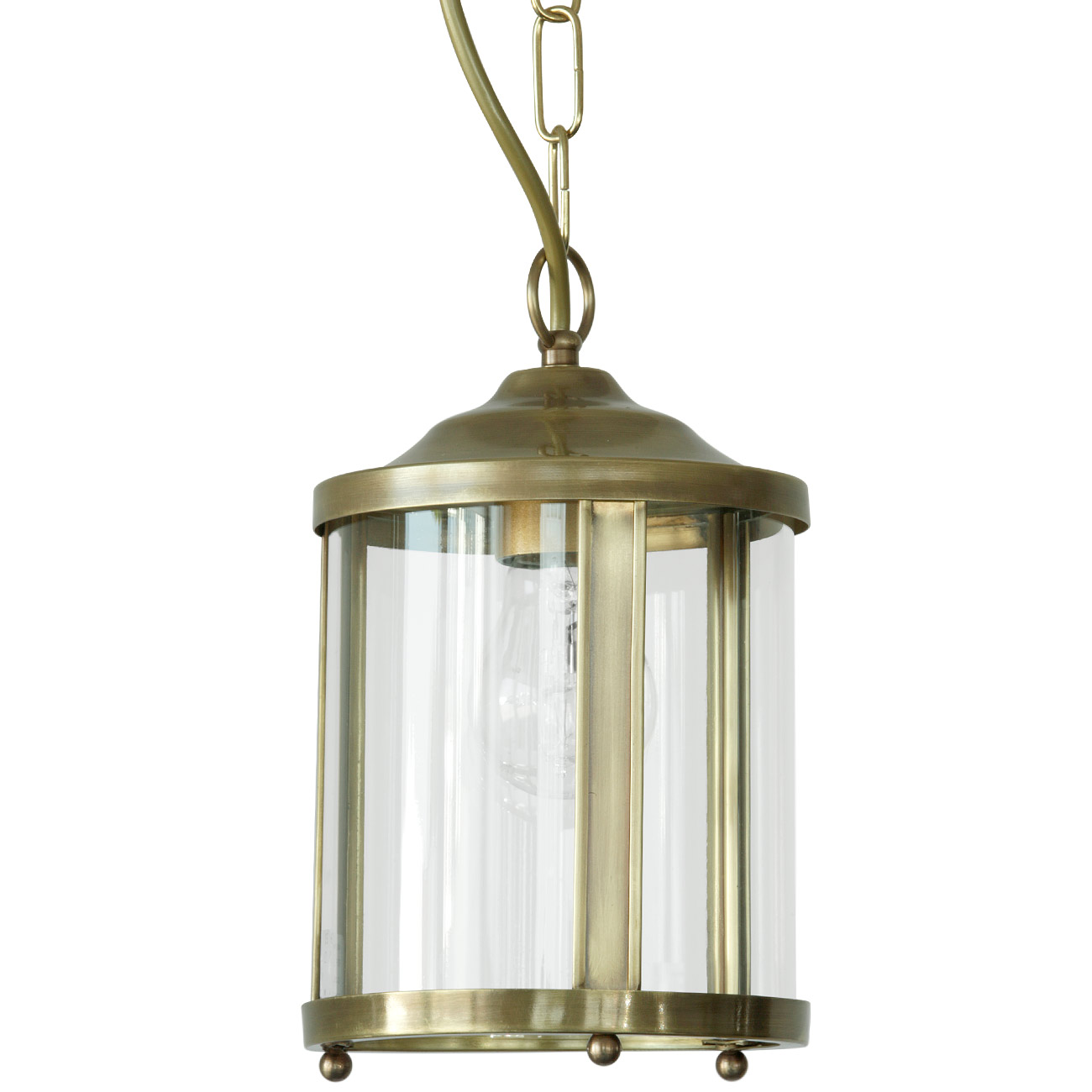 Kleine Rundglas-Laterne: Französische Pendelleuchte Ø 14 cm - Casa Lumi