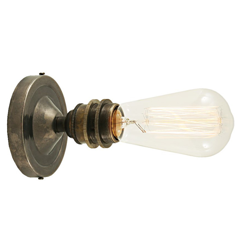 Einfache Fassungs-Wandleuchte aus Kupfer oder Messing - Casa Lumi