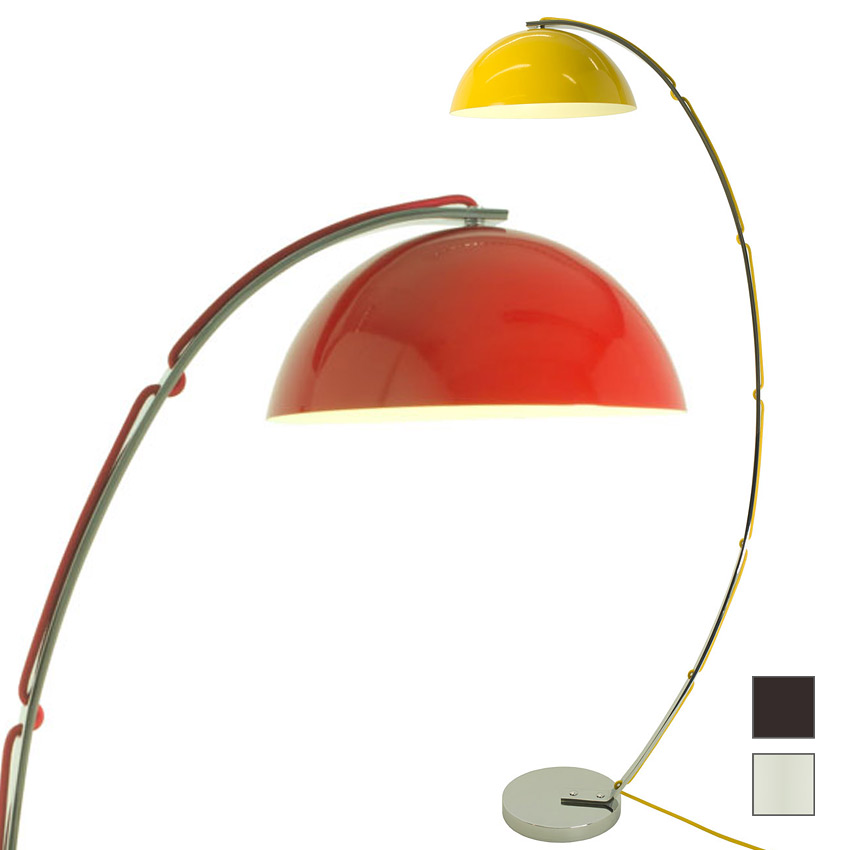Retro Floor Lamp With Hemisphere And, Retro Arched Floor Lamp