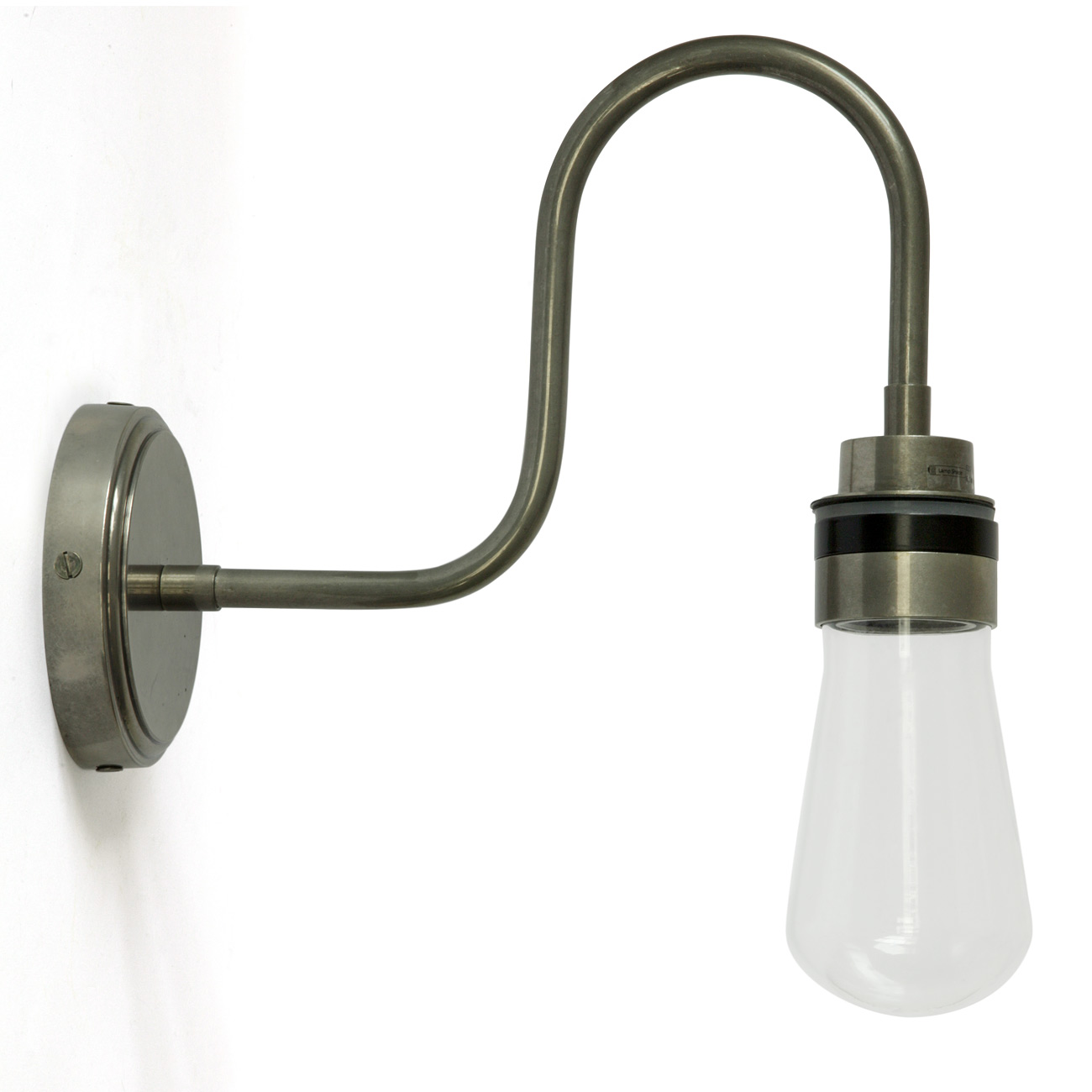 Schlichte Schwanenhals-Wandlampe, IP54 - Casa Lumi