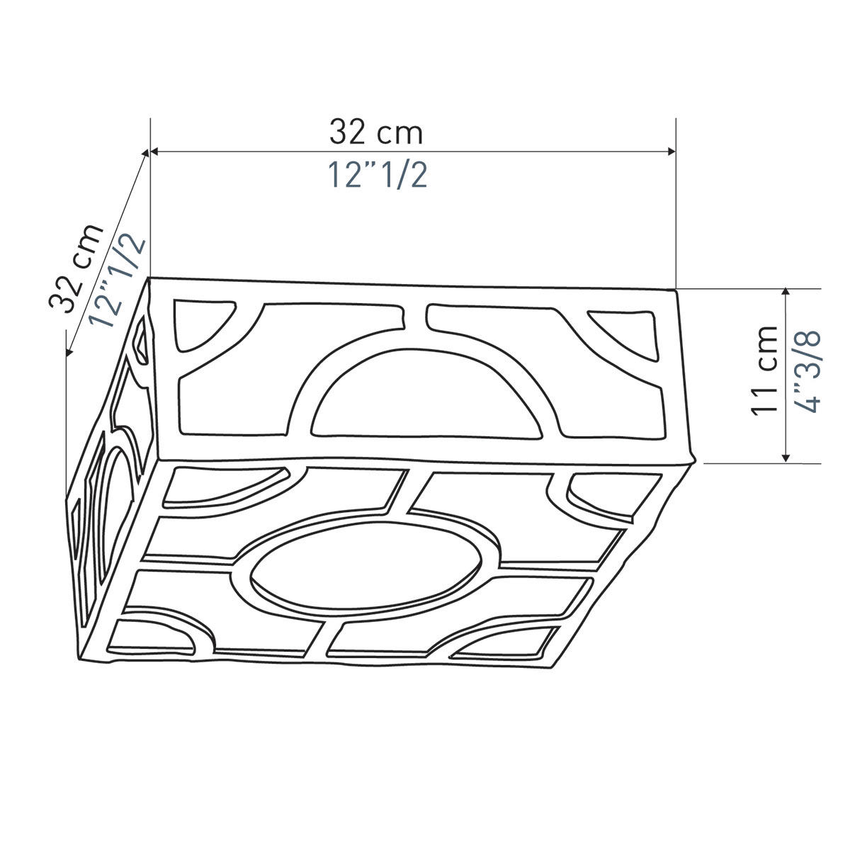 Bronze cast ceiling light KASIMIR with fabric shade Casa Lumi