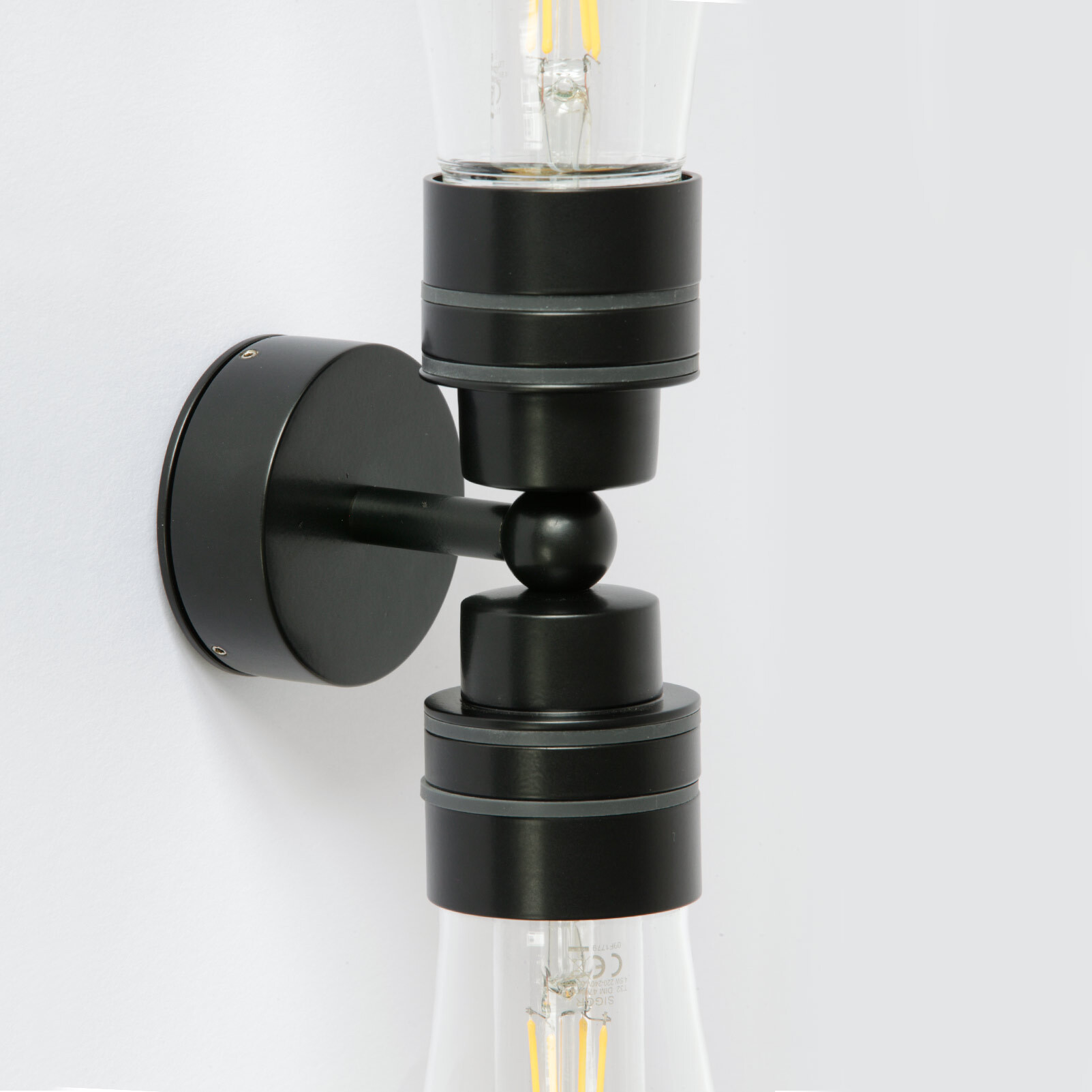 Doppel-Badezimmer-Lampe mit IP65-Glaskolben, Wand oder Decke - Casa Lumi