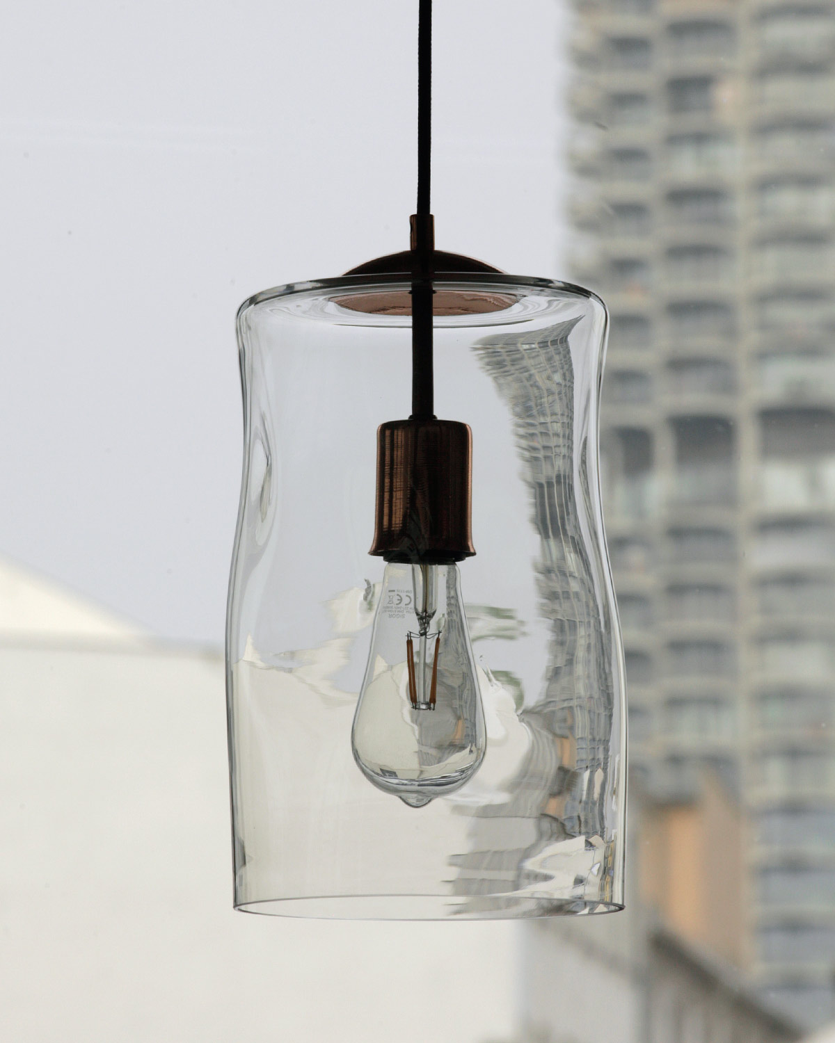 Clear glass cylinder pendant light Outlet