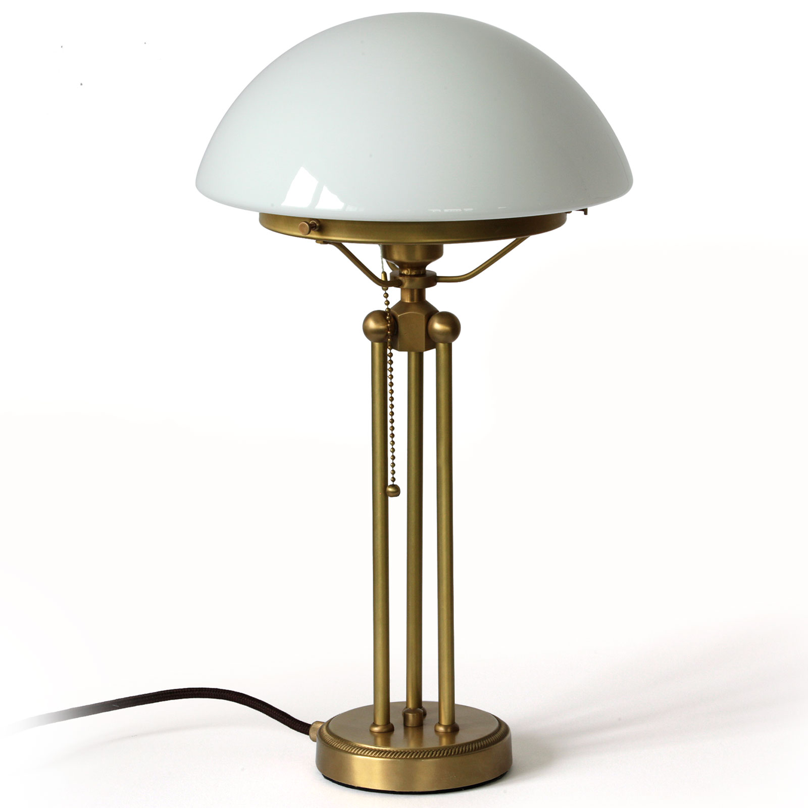 Tall Art Nouveau Table Lamp Made Of Brass With Opal Glass Casa Lumi 