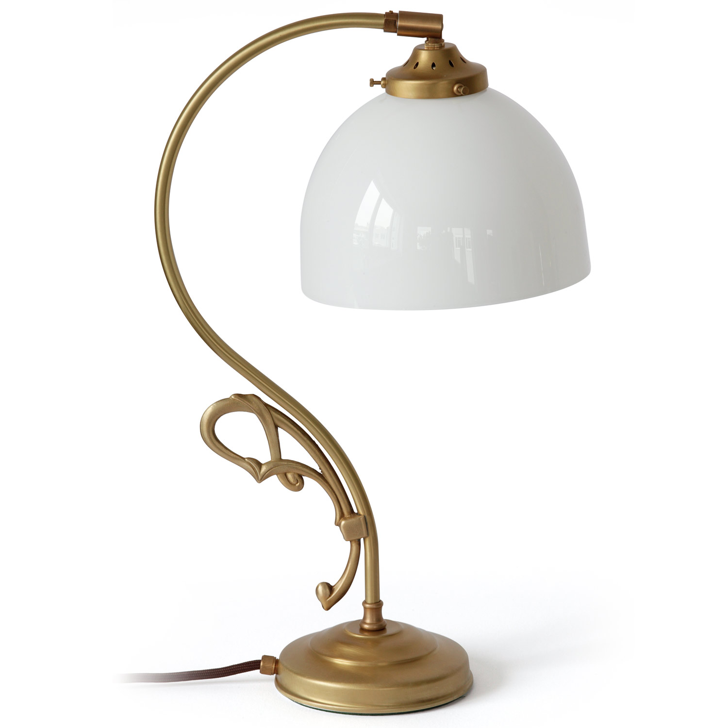 Geschwungene Jugendstil Tischlampe Mit Ornament Casa Lumi