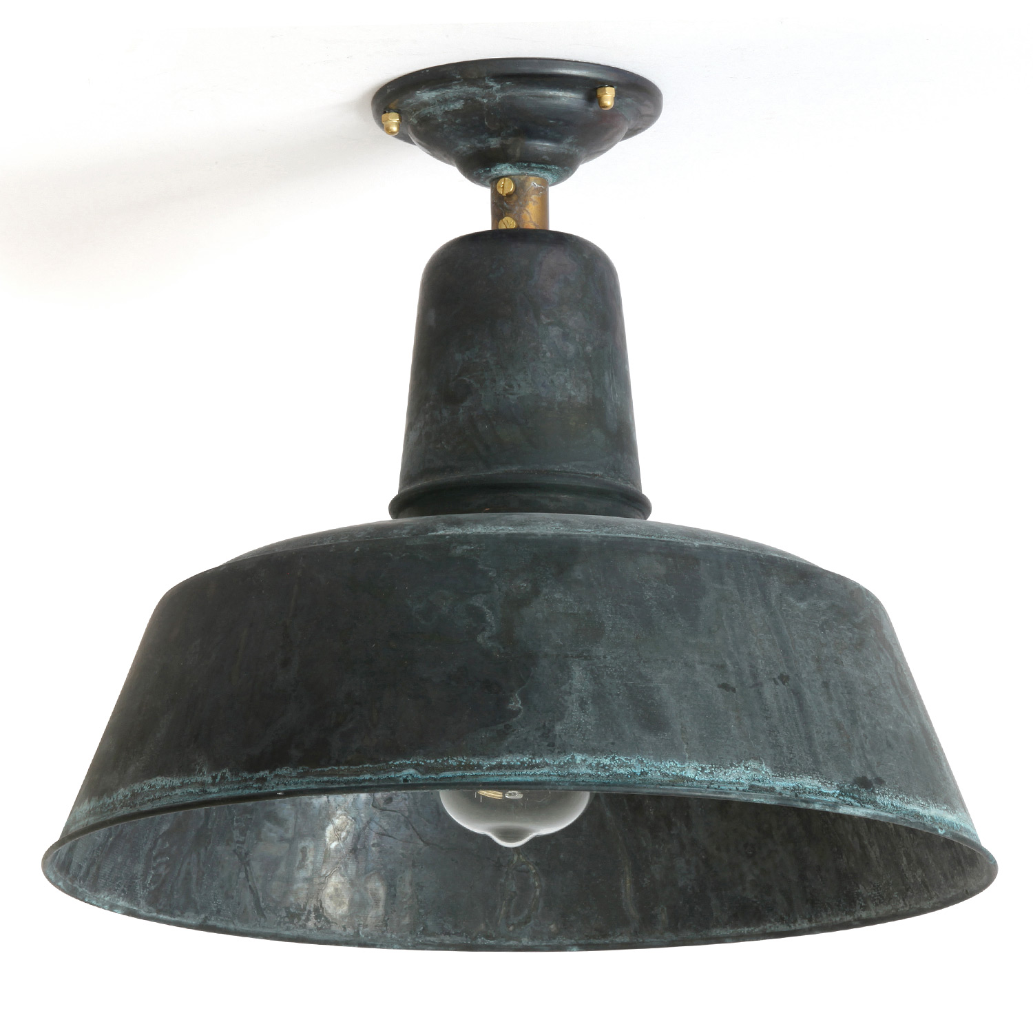 BERLIN Kupfer-Deckenleuchte im Industriedesign, Ø 25-60 cm - Casa Lumi