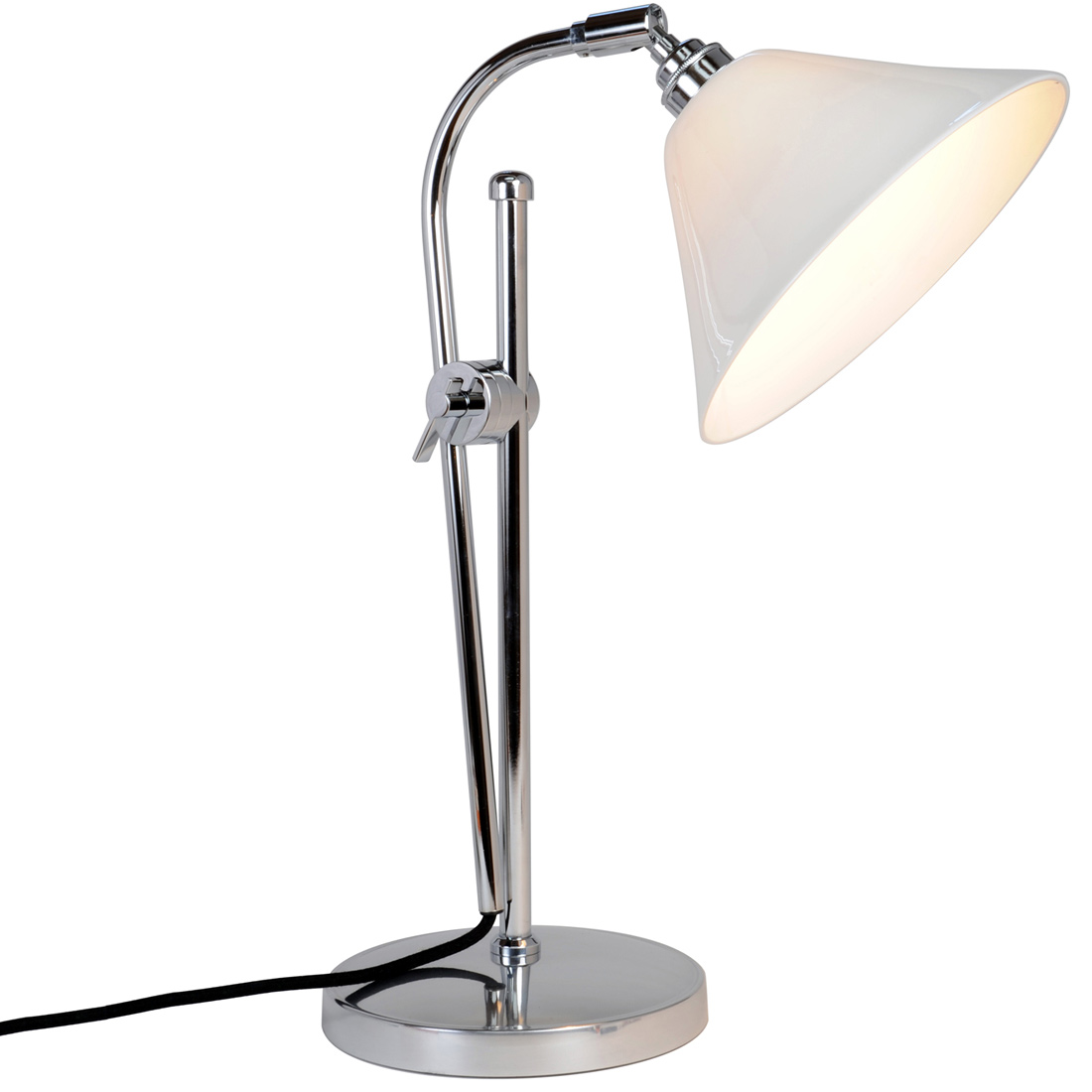 Functional English Desk Lamp With Porcelain Shade Casa Lumi