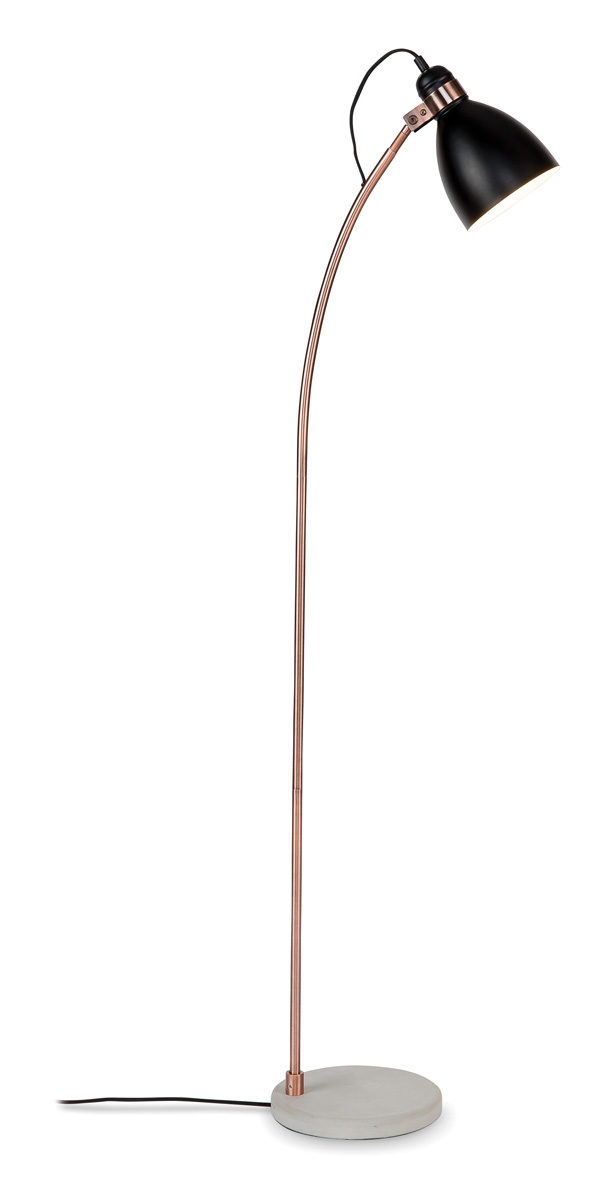 Design-Stehlampe mit Kupfer und Beton-Sockel - Casa Lumi