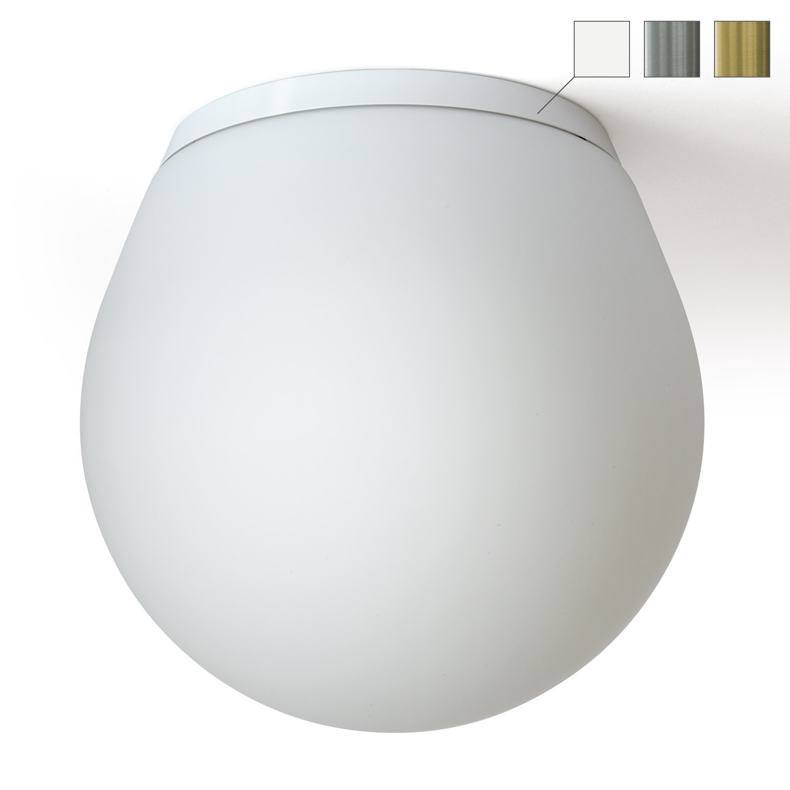 Tropfen-Deckenleuchte ORCA mit Opalglas-Schirm Ø 35 cm - Casa Lumi