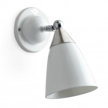 Verstellbare Art Déco-Wandlampe mit Porzellan-Schirm