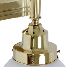 Art Déco-Wandleuchte mit Kugelglas PARIS von Art Nouveau Lamps, Bild 9: Messing poliert