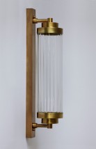 Wandlampe ART DECO Design-Leuchte Wandarm silberfarben satiniertes Glas