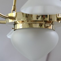 Art déco-Pendelleuchter mit Kegelgläsern BASILEA von Art Nouveau Lamps, Bild 11