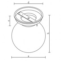 MANSARDA Italienische Landhaus-Kugeldeckenleuchte Ø 20 cm von Aldo Bernardi, Bild 4: Kugel-Deckenleuchte