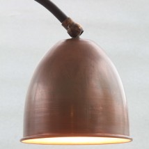 GARDE Stehlampe mit kleinem Kupferschirm von Breda Leuchten, Bild 2: Kleiner Kupferschirm (Ø 12 cm)
