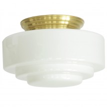 Deckenleuchte mit gestuftem Opal-Zylinderglas Ø 20/24/30/34 cm