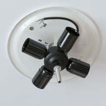 Flache runde Art Déco-Deckenleuchte aus Tiffanyglas Ø 60 cm - Casa Lumi