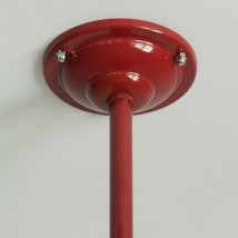 KEHL Gewölbte Rohr-Pendelleuchte im traditionellen Industriestil Ø 25–50 cm von Bolich, Bild 11: Die Rosette wird mit Messing-Kappenmuttern an der Deckenplatte befestigt