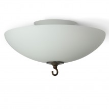 Mit Haken: Schwedische Opalglas-Deckenleuchte, Ø 38 cm