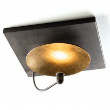 Sanftes, indirektes Licht: Deckenleuchte mit goldenem Reflektor-Teller 60 cm