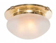 Jugendstil-Deckenleuchte NEW YORK 40 cm von Art Nouveau Lamps, Bild 7: Messing poliert, ohne Dekorschliff