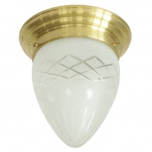 Deckenleuchte mit mehrfach geschliffenem Spitzglas, Ø 16 cm