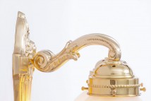 Klassische Doppel-Wandleuchte floral verziert ROSEA II von Art Nouveau Lamps, Bild 10
