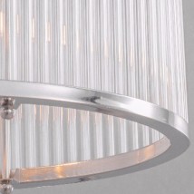 Stab-Pendelleuchte mit Kristallglas-Stäbchen im Oval von Art Nouveau Lamps, Bild 7