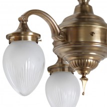 3-armige Pendelleuchte in grafischem Jugendstil PRESSBURG CH-3 von Art Nouveau Lamps, Bild 8