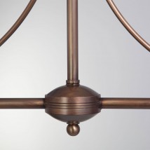 Doppel-Esstischleuchte im Stil einer Billardlampe COURSIF von Atelier Lumin'Art, Bild 13: Messing geätzt mit Firnis