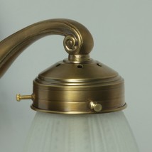 Kleine Wandleuchte mit Lorbeerkranz SOLON WL II von Art Nouveau Lamps, Bild 13