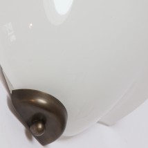 Jugendstil-Wandleuchte aus Messing mit Tellerschale von Jugendstil-Leuchtenwerkstatt, Bild 17: Messing antik patiniert