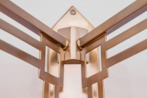 Art Déco Doppel-Wandleuchte von Art Nouveau Lamps, Bild 10: antik handpatiniert