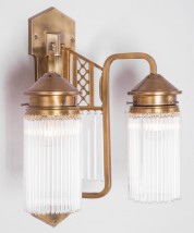 Doppel-Wandleuchte mit Kristallglas-Behang CHARLOTTE von Art Nouveau Lamps, Bild 7