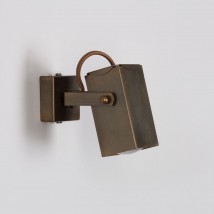 Kleiner, handgefertigter Strahler aus Frankreich CUBISPOT 45 mm von Atelier Lumin'Art, Bild 20: Ausführung Messing geätzt