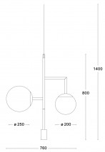 Moderner Art déco-Kugel-Leuchter mit Downlight-Spot von Örsjö Belysning, Bild 20