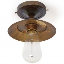 Einfache Deckenleuchte mit flachem Schirmchen Ø 16 cm