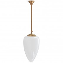 Elegante Jugendstil-Hängeleuchte an Pendelrohr v312