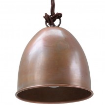 FONTAN Small rustic pendant lamp with copper shade