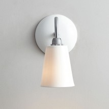 Schwanenhals-Wandleuchte mit kleinem Porzellanschirm SWAN - Casa Lumi