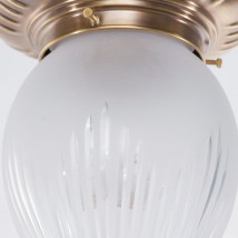 Kleine Jugendstil-Deckenleuchte Tropfen PRAG-8 Ø 18 cm von Art Nouveau Lamps, Bild 11: matt sandgestrahltes und geschliffenes Tropfen-Glas