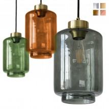 Slim Glass Pendant Lamp, various Colours VISAY