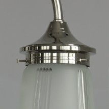 Art Déco-Applique mit Dekorschliffglas ALTO ADIGE I von Art Nouveau Lamps, Bild 12: hochglanz vernickelt